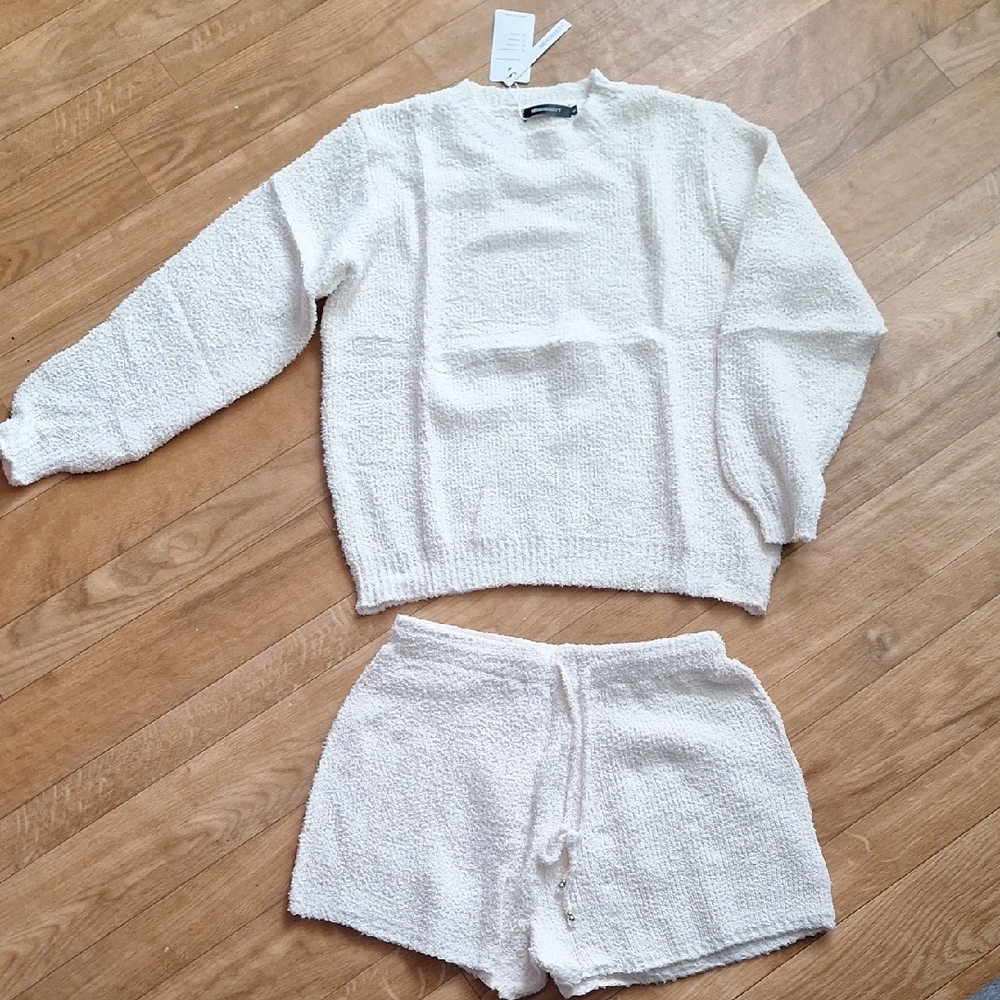 Cozy White Sweater Set